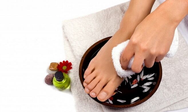 compress for fungus on the skin of the feet
